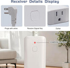 DIGITEN Wireless Thermostat Outlet Temperature Controlled Outlet with Power Cord for Heating and Cooling, Remote Control Plug in Thermostat 1800w for Space Heater, Fan, AC