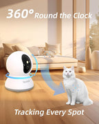 blurams Pet Camera 2K, Dog Camera with Phone App, 360° PTZ Indoor Cameras for Home Security Indoor, Color Night Vision, 2-Way Talk, Motion Detection&Tracking, Cloud&SD