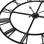 Ohweog Extra Large 40 Inch Wall Clock for Living Room Decor – Silent Non-Ticking Modern Farmhouse Wall Clock, Oversized Decorative Metal Roman Numeral Clock, Black
