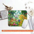 Armanza Square Mouse Pad Flowers Floral,Personalized Premium-Textured Custom Mouse Mat Design,Washable Mousepad Lycra Cloth,Non-Slip Rubber Base Computer Mouse Pads for Wireless Mouse