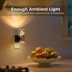 L LOHAS LED Night Lights Plug into Wall,[2-Pack] Dusk to Dawn Nightlight,9 Colors Changing,Adjustable Brightness,Acrylic Decorative Night Lights for Bathroom,Wedding,Birthday Gift