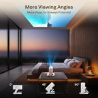 Aurzen Multi-Angle Projector Stand, 180° Rotatable, Compatible, TMY, HAPPRUN, Yaber, Epson & Most Projectors (¼-Inch Screw, Gimbal Stand)