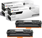 CS Replacement Compatible with HP 206X Toner Cartridge W2110X to use with Color Pro MFP M283cdw M282nw M2255nw M283fdn (Black, 2-Pack)