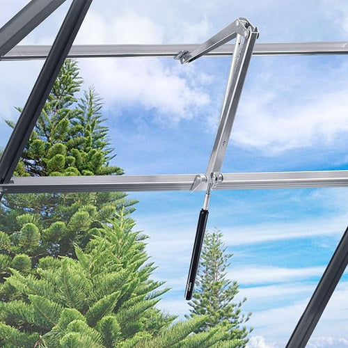 A ANLEOLIFE Automatic Roof Vent Opener Greenhouse Accessories Solar Window Louvre Thread Opener, Up to 15lbs (Centre Shalf Opener)