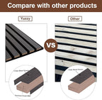 Yuzzy Wood Panels for Wall and Ceiling - 108 x 11 Inch Wood Slat Acoustic Panels 4 PCS - Modern Sound Absorbing Wall Panels for Interior Wall Decor for Home, Office, Studio - Rustic Black Oak