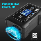 Dylannet Smart Battery Charger 20A 12V/24V Fully Automatic Maintainer, Trickle Charger/Desulfator with Overcharge Protection & Temperature Compensation for LiFePO4 Lead Acid Lithium Batteries