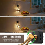 L LOHAS LED Night Lights Plug Into Wall: 2 Pack Star Projector RGB Night Light with 10 Color Change, Dusk to Dawn Sensor, 330°Rotating Globe Night Light for Bedroom, Hallway, Home Decor, Gaming Room
