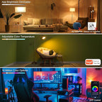 HYDONG Smart RGB Bulb,BR25/R80,Smart Bulbs Compatible with Alexa,Color Changing LED WiFi Bulb 12W,2.4Ghz WiFi Only.E26/E27Base,4Packs