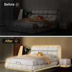 Pandery COB LED Strip Lights Warm White,24V Dimmable led Light Strip KIT with Remote and app Control,2700K 50FT/15m 8mm Wide Ra>90 Cuttable Flexible Strip Lights forBedroom,Wardrobe,Cabinet