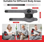 Red Light Therapy Knee Brace &Vibration Knee Massage, 660nm & 850nm Rechargeable Near Infrared Light Therapy Device for Knee/Elbow/Shoulder for Cordless Use, Gray.