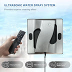 RSSIDOL Window Cleaning Robot 6000Pa Suction Power Window Cleaner Robot with 4 Water Spray Intelligent Cleaning with App Control, Perfect for High-Rise Windows, Tiles and Glass Doors
