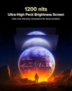 EVICIV Portable Monitor 4K 1200 Nits, 16" Laptop Monitor, 3840 * 2400 UHD, 1MS FreeSync, 2000:1 Contrast, USB-C & HDMI, VESA & Smart Case, Travel Second Screen for Computer, Mini PC, Game Consoles