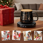 Coffee Mug Warmer, You are Awesome Mug with Coffee Warmer Set, Electric Coffee Cup Warmer for Desk 8H Auto Shut Off, Tea Beverage Warmer with 4 Temperature Setting, Birthday Christmas Women Man Gifts