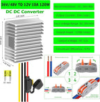 EAGWELL 48V to 12V Converter 10A 120W Golf Cart 48V 36V to 12V Converter Voltage Regulator Reducer Transformer with Fuse Power Supply for Golf Carts Scooters RVs Boats