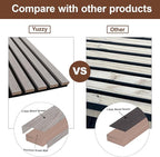 Yuzzy Wood Panels for Wall and Ceiling - 108 x 11 Inch Wood Slat Acoustic Panels 4 PCS - Modern Sound Absorbing Wall Panels for Interior Wall Decor for Home, Office, Studio - Rustic Gray Oak