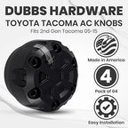 4 Pack - 2nd Gen Tacoma Accessories AC Knob Upgrade - 2005,2006,2007,2008,2009,2010,2011,2012,2013,2014,2015 Tacoma Climate Control Dial Mods Set - for Toyota Interior Replacement Kit