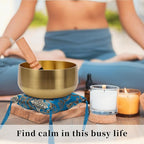 Large Tibetan Singing Bowl Set - 6" Handcrafted Meditation Sound Bowl for Yoga, Mindfulness, Chakra Healing & Stress Relief | Complete Kit with Cushion & Mallet | Spiritual Gifts for Beginners 6 Inch