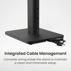 Kanto SPH Universal Height Adjustable Floor Speaker Stands for Bookshelf Speakers up to 30 lb (13.6 kg) | 24”-42” Height Adjustment | Internal Cable Management | Pair | Black