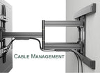 ynVISION.DESIGN Heavy Duty TV Wall Mount for 65–100” TVs, XXL Full Motion Bracket Extends 31.5”, Tilt Swivel Leveling, 154 lbs Capacity, Max VESA 800x600, Fits Flat, LED, LCD, OLED, 4K, Smart TVs