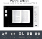 CZUR ET18 Pro Professional Document Scanner, 2nd Gen Auto-Flatten & Deskew Tech, 18MP HD Camera, Capture A3, 186 Languages OCR, Convert to PDF/Searchable PDF/Word/Tiff/Excel, Run On Windows & MacOS