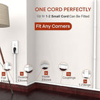 One Cord Channel Cable Concealer - 315in One-Cord Cover for Wall, Mini Wire Hider for 1-2 Wires, Paintable Electric Cable Cover for Outside, Wall Mount TV Cord Hider