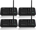 Wuloo Intercoms Wireless for Home 5280 Feet Range 10 Channel 3 Code, Wireless Intercom System for Home House Business Office, Room to Room Intercom, Home Communication System (4 Units Set, Black)
