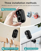 ZUMIMALL Security Cameras Wireless Outdoor, 2 Packs, 2K Cameras for Home Security, Outdoor/Indoor Camera Battery Powered, 2.4G WiFi, Magnetic Mount,3MP Color Night Vision/Siren/PIR/AI/Cloud/Alexa