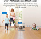 TP-Link Tapo 2K QHD Pan/Tilt Wi-Fi Camera | Apple HomeKit | Physical Privacy Mode | Color Night Vision | Motion Tracking | 2-Way Audio | Local/Cloud Storage | Works w/Alexa&Google Home | (Tapo C225)