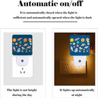 FSHVQKD Cute Space Doodle Night Light,Plug-in Nightlights Auto Sensor Night Lamp Dusk to Dawn Lamp Home Decor for Nursery Children Girls Boys