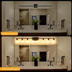 SOPEAS 8-Light Black Vanity Light Fixtures,Vanity Lights Clear Glass ShadeRust and Moisture Resistant Easy to Install Vanity Lights for Bathroom Light Over Mirror