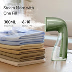 HiLIFE Steamer for Clothes, 1100W Clothes Steamer with Large 300ml Tank, Handheld Clothing Steamer, Fabric Wrinkle Remover, Portable & Compact Travel Size Garment Steamer ONLY FOR 120V (Green)