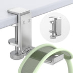 Headphone Stand for Desk – Aluminum Under Desk Headset Stand with Foldable Hook, Headphone Holder Clamp Mount for Gaming Accessories, Space-Saving Headset Hanger