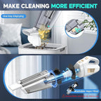 CKIKH Handheld Vacuum Cordless, 15000PA Strong Suction Hand Held Car Vacuum Cleaner Portable with Multi-Nozzles & Washable Filter, Lightweight Dust Busters Rechargeable for Home, Car, Office, Pets