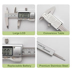 SCITOOLS All-Metal Small Digital Caliper 0-4" Mini Measuring Tool, Micrometer Caliper with Auto-Off Feature, Interchangeable Between inches and millimeters for DIY/Household and 3D Printing