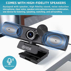 Oivom Webcam with Microphone and Speaker, 1080P Web Camera for Desktop Computer Laptop, USB Camera with Physical Privacy Cover,Plug and Play, Streaming Webcam, Wide Angle PC Cam (1080p mic Speaker)