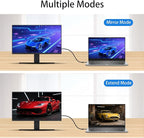 Mbiydeg DisplayPort to HDMI Adapter 4K 30Hz, 3-Pack Uni-Directional DP to HDMI Converter (Male to Female) Compatible with Laptop/PC/Monitor/TV, Stable Signal for Home Office Gaming & Streaming.