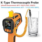 TEMIRUP Infrared Thermometer High Temperature Gun -40℉ to 1922℉, 30:1 Pyrometer Digital IR Laser Thermometer Temp Gun with Probe for Cooking, Pizza Oven, Engine, Kilns, Forges, Industry & Home Repair
