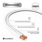 InstallGear 14 Gauge AWG Speaker Wire Cable - White (500ft) - Outdoor, Automotive, Marine