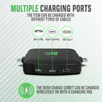Rush Charge Universal Comet Portable Power Bank 3200mah, 2.1A High-Speed Fast Charging - Apple Lightning, Type C, Micro-USB Charges 3 Devices at a Time Pre-Charged Compatible with iPhone 17 16 15 14