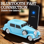 WSTER Vintage Car Bluetooth Speaker, Retro Classic Model with Powerful Sound, Built-in Mic, TWS Dual Pairing, Multi-Interface Output, Portable Wireless Outdoor Speaker for Parties & Beach (Blue)