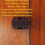 Cabinets Push Latch Cabinet & Furniture Door Catches Cabinet Latch Rebound Self-Locking Device Kitchen Closet Closing Door Catch Closer（4 Pack Brown）