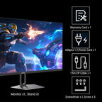 KTC 27 Inch QHD Gaming Monitor, 2K 200Hz Up to 210Hz 1ms Fast IPS Computer Monitor, HDR400, 1440P with Adaptive Sync, Built-in Speakers, HDMI Displayport, Tilt Adjustment, VESA Compatible, H27T22C-3