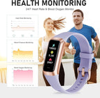 Fitness Tracker with 24/7 Heart Rate Blood Oxygen Sleep Monitor, 1.1" AMOLED Touch Screen Activity Tracker Smart Watches, IP68 Waterproof Step Counter Pedometer for Women Men