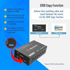 J-Tech Digital HDMI Extender 1080P 60Hz Over Single CAT 5e/6/7 PoC (Power Over Cable) up to 165ft, Deep Color EDID Copy Zero Signal Loss [JTD-HDEX-1PV2]