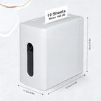 Low Noise 40dB Paper Shredder for Home, 10-Sheet Cross Cut, CD/Credit Card Shredder, 2.6 Gallons Wastebasket, P-4 High Security, White