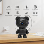 dzcctvipc Cute Bear 2K Home Security Camera – Motion Monitor, Baby Cry Detection,Privacy Mode,5G Dual-Band,Pan & Tilt,Night Vision,24/7 Recording,2-Way Audio,Compatible with Alexa & Google Assistant