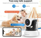 VSTARCAM Indoor Security Camera, 2K with 360° Rotation, Human/Motion Detection with Auto Tracking, 2-Way Audio & DIY Voice, 2.4GHz WiFi Wireless, Cloud & SD Card Storage(up to 256GB)