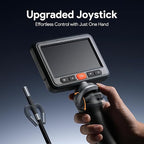 DEPSTECH Articulating Borescope Camera with Light, 5" IPS HD Screen, Industrial Endoscope Inspection Camera with Two-Way Articulated Probe, 0.24'' Flexible Snake Scope for Wall Automotive Engine - 5FT