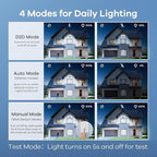 OREiN 10000LM Flood Lights Outdoor, 180°/75FT Motion Sensor Outdoor Lights 4 Modes Dimmable Dusk to Dawn Floodlights IP65 Waterproof for 8000SQ.FT Area for Big Patio, Driveway, Black (Hardwired)