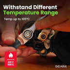 GEARit 4 Gauge CCA Ground Wire (25FT Each - Black and Red) All-in-One Kit: Crimping Tool, Cutter, 15 Lugs, and 20 Heat Shrink Wrap
